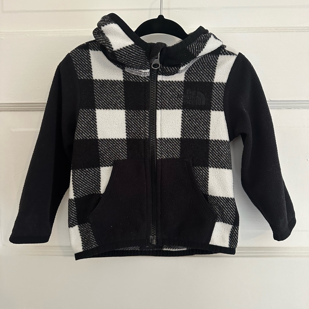6-12m NorthFace hooded fleece zip up
